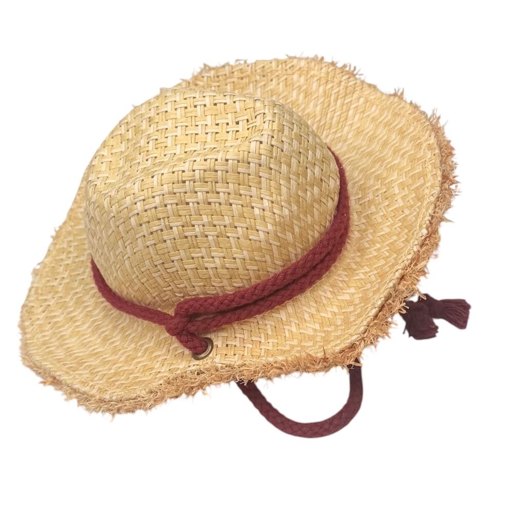 American Girl Western Hat Horse Lover Outfit Accessory Straw Cowboy Pink Band - Picture 3 of 6